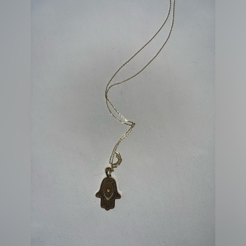 Hamsa Necklace Sterling Silver - image 8